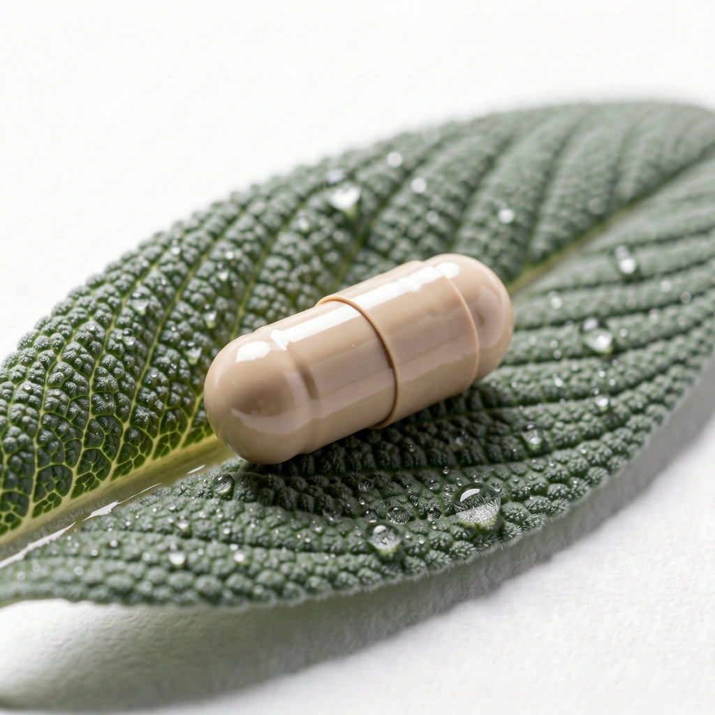 Detalle de cápsula natural